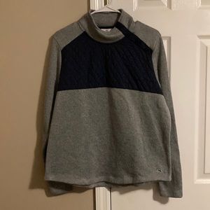 Vineyard vines grey and navy fleece pullover